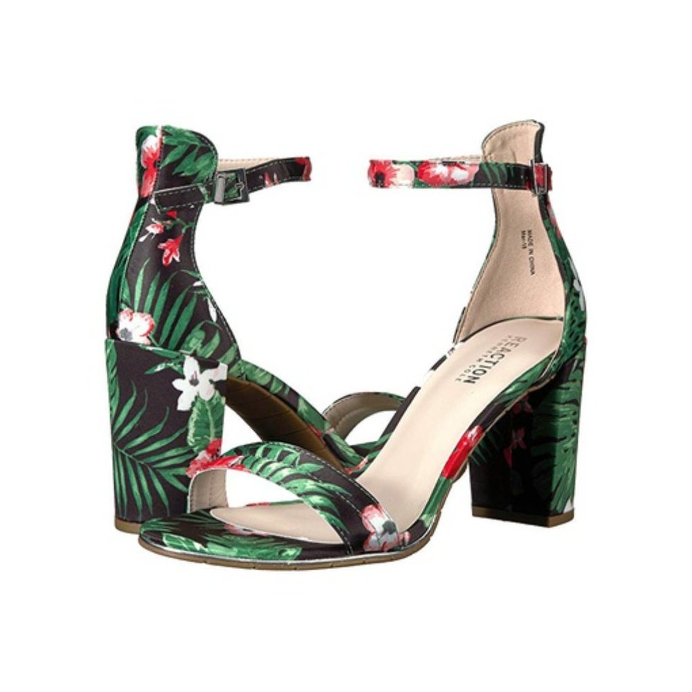 Kenneth Cole Reaction Floral Lolita Strappy Heeled Sandal